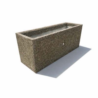 Jardiniera din beton cu aspect de piatra naturala 150x50x60 cm