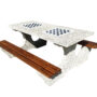 Set masa de sah cu doua scaune din beton Masa stradala din beton ANDBAS SRL