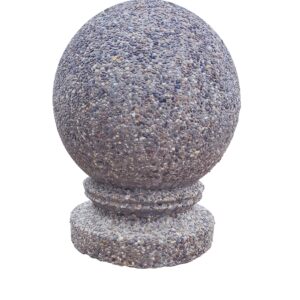 Bolard sferic cu picior din beton cu piatra naturala 35 cm Mobilier Urban eprefabricate