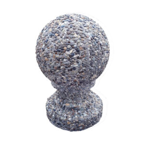 Bolard sferic cu picior din beton cu piatra naturala 18 cm Bolarzi - delimitatori eprefabricate