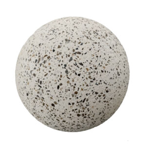Bolard alb din beton sferic cu piatra naturala 32 cm Bolarzi - delimitatori eprefabricate