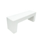 Banca stradala din beton alba 120x45x35 cm