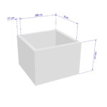 Camin de vane din beton armat 180x180x150 cm