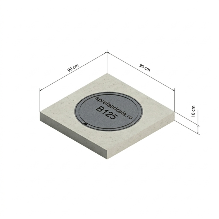 Capac camin pietonal 90x90x10 cm