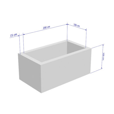 Camin din beton prefabricat armat 200×100 cm