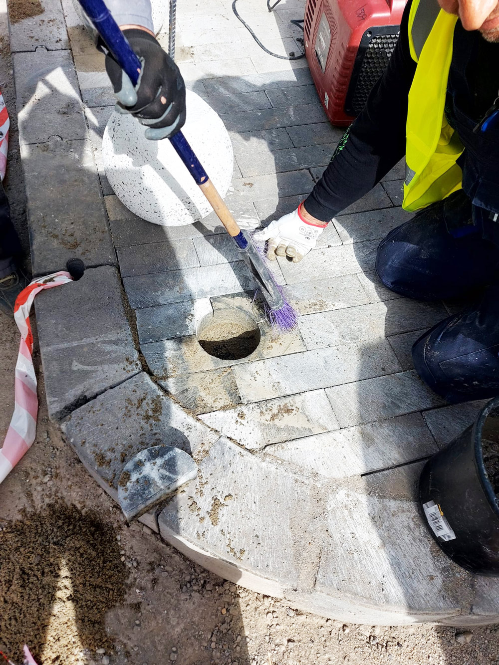 carotare gaura pentru bolarzi